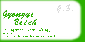 gyongyi beich business card